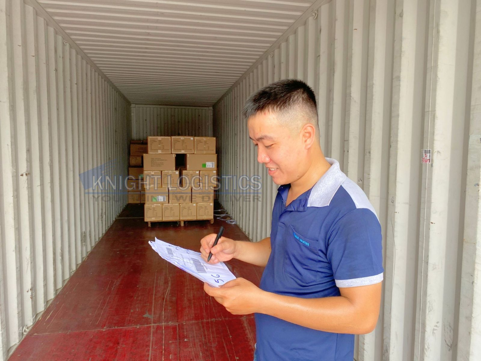 Ensuring accuracy and care in container loading operations