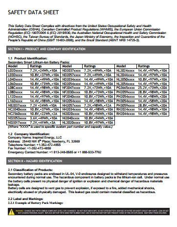 MSDS - Material Safety Data Sheet