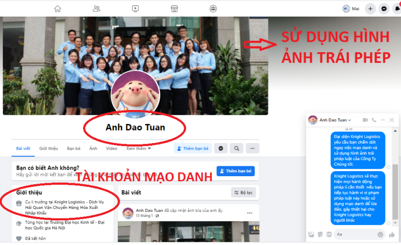 cảnh báo lừa đảo Knight Logistics