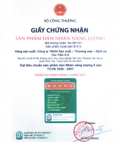 Các bước thủ tục xin cấp giấy chứng nhận dán nhãn năng lượng 
