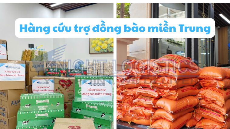 Hàng cứu trợ đồng bào miền Trung